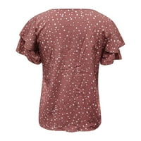 FVWitlyh ženske košulje Dressy casual ženska plus veličina lagana njega ¾ rukavska tkana majica