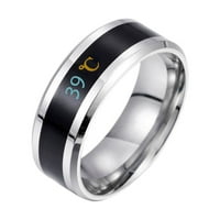 Modna nova fizička inteligentna temperatura Par prsten za prsten za prsten