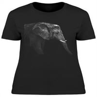Majica s majicama slona Monohrome žene -Image by Shutterstock, ženska X-velika