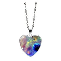 Frehsky ogrlice za žene solarni sistem planeta Galaxy GL univerzum Ogrlica sa srcem u obliku srca