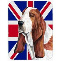 7. 9. In. Basset Hound sa engleskim unije Jack Britanska zastava Mouse Pad, toplica ili trivet