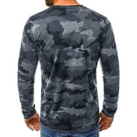 Atletska muška dukserica, modni muški povremeni tanki kamuflažni tiskani majica s dugim rukavima TOP klirens bluzu