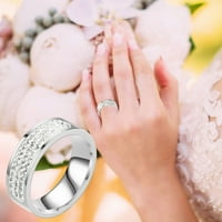 Heiheiup angažman okrugli rez Zirkoni Žene vjenčani prstenovi nakit prstenovi za žene puni dijamantski