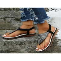 Daeful Womens Thong sandale na plaži ravne sandale ljetne casual cipele lagani klizanje na flip flops