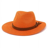 Cocopeaunt HT slamkani šešir muškarci širokim rubom ljeto sunčani kat kožni kaiš fedoras jazz panama šešir putnika plaža muško ženski šešir na plaži