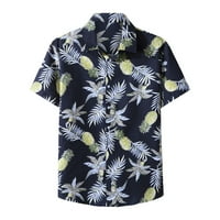 Zodggu Save Big Hawaiian majice za muškarce Ovratnik trendu za bluzu bluza dolje rever modni ljetni
