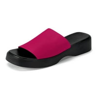 Daeful Women Wedge Sandale pletene gornje slajdove Summer Slide Sandal Beach Vodootporna bez leksa na