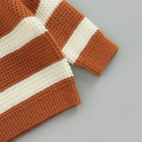 Duahoow Toddler Dječji džemper jesen zimski dječji prugasti pulover pleteni vrhovi, 0- godine