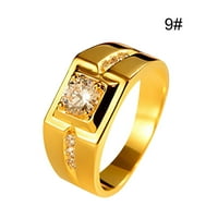 Frehsky prstenovi gospodin Temperamentni pozlaćeni 24K Zlatni prsten Muški prsten Vječni zaručni prsten