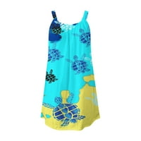 〖ROLIYEN〗 Ljetne haljine za žene boemska ljetna plaža proljetna prugasta cvjetna print slatka haljina