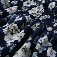 Haljina izreza za žene Ženske haljine Ležerne prilike Ležerne prilike Dužina Žene Floral rukave Modne