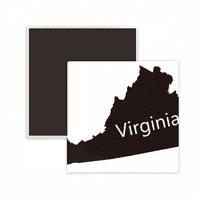 Virginia America USA Mapa Nacrtajte Square Cracros Frižider Magnet Chellsake Memento