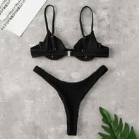 Simplmasygeni Womens Swimsuits Plus Veličina čišćenja Ženska seksi visoki kontrast dojke Solid Split