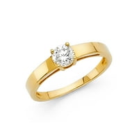 Jewels 14k žuti zlatni okrugli kubični cirkonijski CZ zaručničke prstene veličine 8
