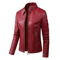 FVWitlyh blezer jakne za žene Ženska jakna rever nejasni škarovi za šišanje dugih rukava zimski patent