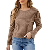 Ženska ovratnica dugih rukava Pleteni džemper casual pulover Jumper vrhovi hot6sl487659