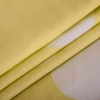 Finelylove mini haljine Petite maxi haljine V-izrez čvrsti kratki rukav Maxi Yellow