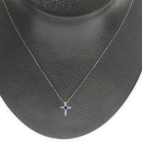 Aone nakit 0. Carat oval dragi dijamant-dijamantni križ za žene izrađen u 10k ružino bijelo i žuto zlato