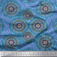 Soimoi Moss Georgette tkanina Mandala Kaleidoskop Tkanini otisci dvorišta široko