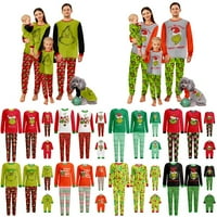 Grinch Božićne pidžame za obitelj podudaranje PJS set Xmas Usklađivanje PJS Holiday PJS odjeća mama