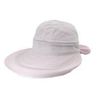 Ballsfhk Sunčani šeširi za žene Vanjski putnik Bowknot Empty Top hat odvojivi plažu sunčevi šešir