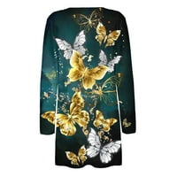 IFSHion Cardigani za žene Trendy ženske modne dugih rukava cvjetna karikanska jakna za jaknu na vrhu
