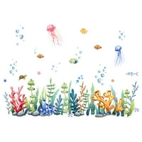 Wovilon Home Decor, morska traka Jellyfish Bubble zidne naljepnice Dječja soba Pozadina zidne sobe Zidne