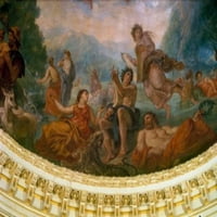 Francuska, Pariz, Palais du Luksemburg, Francuska Senata Biblioteka, strop Fresco od Eugene Delacroix,