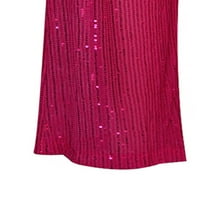 Peyakidsaa ženski casual Sequin Sparkle blistaju Hlače sa visokim strukom Hlače za klupske odjeće