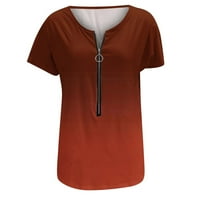 GAECUW majice za žene vrhovi bluze s kratkim rukavima Ther Regularne fit pulover majice gradijentni