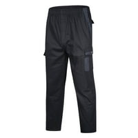 Yanhoo muške teretne hlače opuštene fit radne hlače Stretch elastični struk višestruki džepovi pamučne