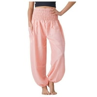 Cuekondy ženske široke pantalone za noge solidne boje modne labave joge Hlače casual