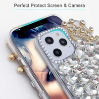 Kompatibilan sa iPhone Pro MA dijamantskim futrolom za žene Luksuzne slatke sjaj sjaj sjajnih 3D ručno