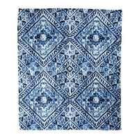 Bacanje pokrivača toplo ugodno ispis Flannel zimske vodene ploče ručno plavi indigo boho uzorak akvarel snijeg palačkog batika udobna mekana za krevet i kauč