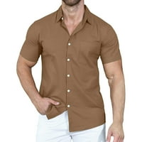 Muška majica s kratkim rukavima na majicama bez rukava dole Ležerne ljetne haljine majice modne poslovne