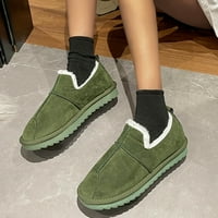 Daznico papuče za žene zatvorene ženske topline i baršunaste pamučne čizme Green 10