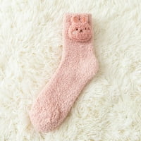 Čarape za žene Par ženske ležerne životinje Print Pamuk uzorak Lady Socks Tube Udobne čarape ružičaste