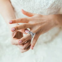 Srebrni prsten modni klasični circon ruža dijamantski par prsten ženski prsten za vjenčanje nakita