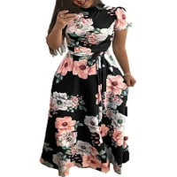 Abtel Women Long Maxi haljina cvjetne swing haljine Ležerne prilike Ležerne prilike za ljeto Plaže Dame