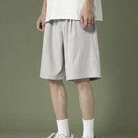 Ljetna muška svila Ležerne prilike labavog džepa za crtanje Sportski kratke hlače Plaža Siva L