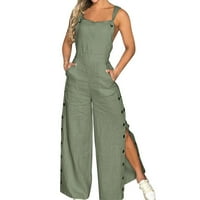 Jumpsuits za žene Ljeto bez rukava upletene čvorove pamučne patvene pantalone Otvori labave hlače sa