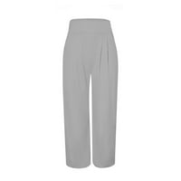 Cotonie Womens Baggy široke pantalone sa džepovima Loose Fit Elastic Elastične strugove Ležerne prilike
