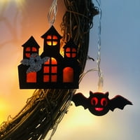 Svetlosni niznarni ukrasni ukrasni ulov za ponovni uštedu energije za višekratnu upotrebu Vodootporni Halloween LED bat bajk bajke Mala noćna svjetlost za zabavu