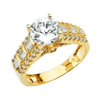 Jewels 14k žuti zlatni kubični cirkonijski cz zaručni prsten veličine 8.5