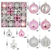 Šarene božićne loptice - božićna otpornost na kuglice za Xmas Tree, otporan na ukrašavanje božićnog