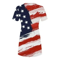 Plus veličina Patriotska odjeća Dan neovisnosti ljetni vrhovi za žene modni spremnik Vrhund okrugli