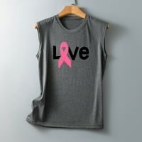 Purcolt majice za dojke za žene, žene, žene ljetni ljubavni prsluk vrhovi raka dojke ružičaste vrpce