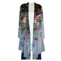 Ženski kardigan Dression modni šal cvjetni print kimono top bluza za bluzu za plasku odjeću lagana mekana