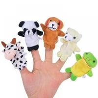 Različite lutke prste napunjene svijetle šarene crtane životinje meke baršunaste lutke rekviziraju igračke