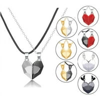 Ljubav Heart Magnetic Par ogrlica sa ogrlica za ljubitelje Ogrlice za srce Privjesak za srčane za godišnjice